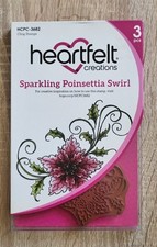 Heartfelt Creations Sparkling Poinsettia Swirl Stamp Set