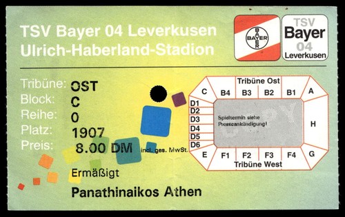Ticket 1993 bayer leverkusen - 1993,