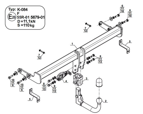 Detachable swan neck tow bar - swan,