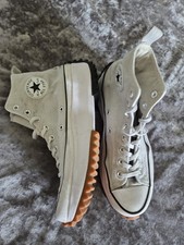 Vintage Block High Heel Wedge Converse Boots Ankle Mens Women's Steel Grey 10 UK