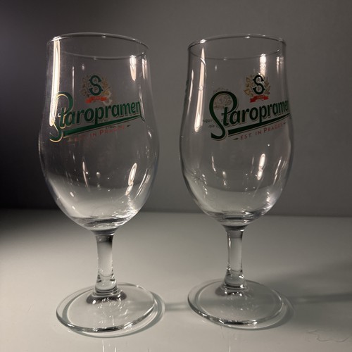 Staropramen pint glass chalice - staropramen,