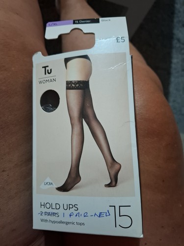 Pair woman hold ups with - pair,