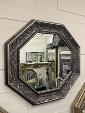 Pewter Antique Octagon Mirror
