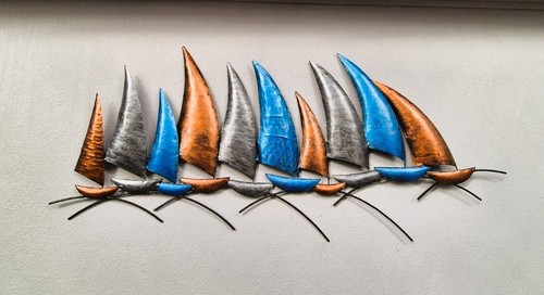 Hand made copper silver blue - made,