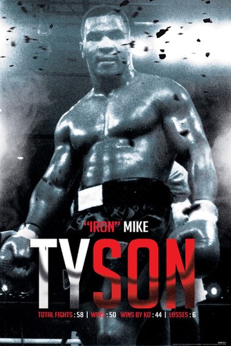 Mike tyson boxing record 24x36 - tyson-boxing,