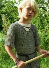 Aluminum Chainmail Shirt 10-15 yrs child Medieval Chain Mail Armor Costume Gift