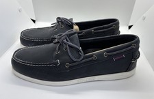 Original Sebago Dockside Portland Shoes Navy Blue 908 Uk Size 10.5 !!