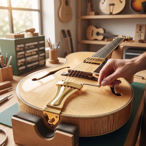 New string guitar - string, tailpiece