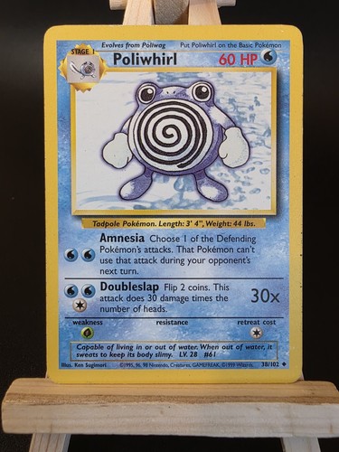 Pokémon tcg poliwhirl base - pokémon,
