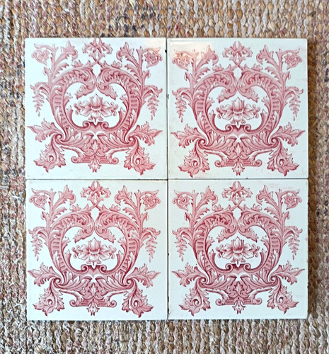 Antique fireplace tiles - antique,