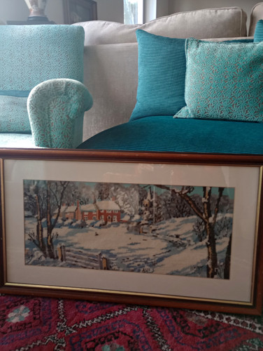 Vintage framed woolwork - vintage,