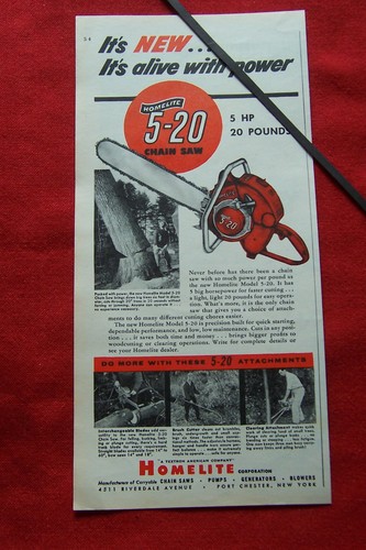 Homelite chainsaw 1955 - 5-20,