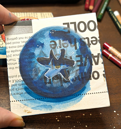 Ooak original mini painting - original,