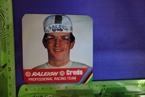 Old sticker bicycle racer - old,