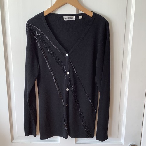 Reine black beaded sparkly - la,