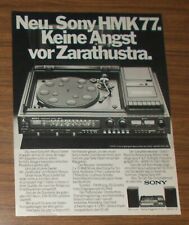 Rare Advertising SONY HMK 77