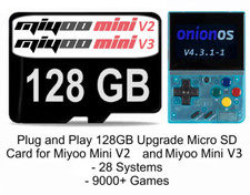 Miyoo Mini V2 V3 Plug & Play Upgrade 128GB Micro SD Card with Onion OS