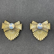 Vintage Absolutely Stunning ERMANI BULATTI Gold Tone Clip On Earrings