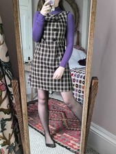 Sweet Vintage Checked Pinafore