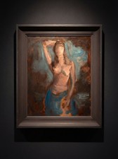 Expressive Semi-Nude Female