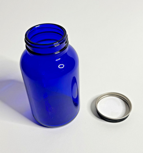 Cobalt blue glass bottle - blue,
