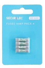 1 Amp Small Fuses Shaver Adaptor Fuse Pack of 4 1A BS646 Electrical Plug
