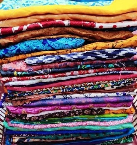 Ind sari silk fabric lot - sari,