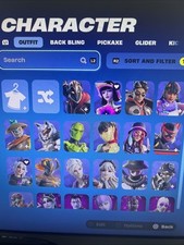 FN ACC with 355 skins (649 emotes, 279 pickaxes)