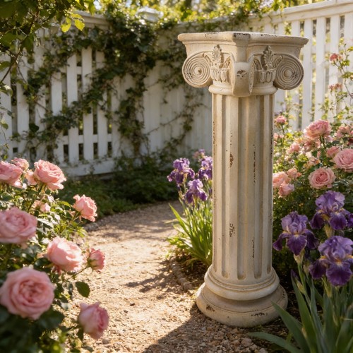 Roman column pedestal plant - pedestal,
