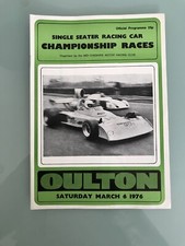 1976 OULTON PARK CHAMPIONSHIP RACES FOR SINGLE SEATER RACING CARS OFFICIAL PROG