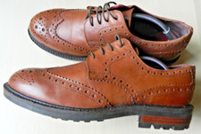 NEXT MENS LIGHT BROWN BROGUE LACE UP SHOES SZ UK 9/43