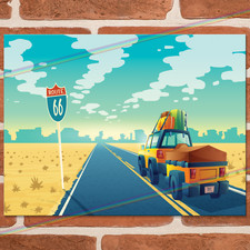 ROUTE 66 (JEEP) Metal Signs