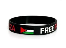 Free Palestine Silicone Wristband Bracelet – Support Gaza – Unisex Rubber Band 