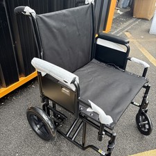 Drive DeVilbiss Bariatric Transport Chair Heavy Duty  - BTR22BLK, 22 inch width,