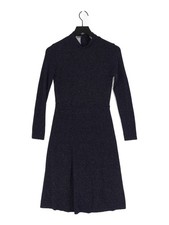 Warehouse A-Line Midi Dress UK10 in Blue