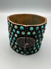Antique Chinese Turquoise Beaded Bangle