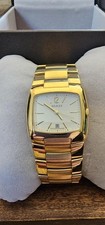 Gucci 18ct Gold Plated Watch Model 8500M Swiss Made New Battery Working VGC
