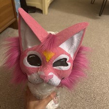 Unique One Copy Pink Alien Cat Therian Animal Mask , Cheap Good Quality