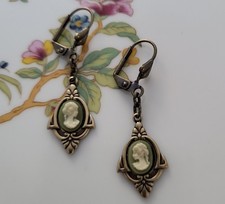 Victorian Style Cameo Earrings