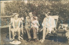 1938 Craig Lodge Turnberry Family Deckchairs Scotland 3x2" Orig Photo