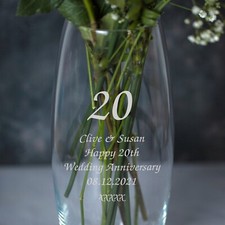 Personalised Glass Vase For