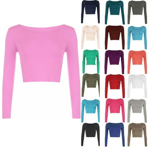 Ladies crop top long sleeve - ladies,