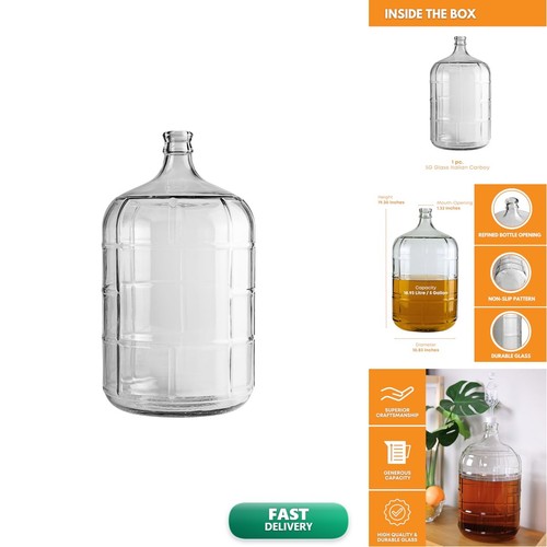 Clear italian carboy - clear, 5