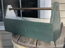 Vintage Wood Tool Box Long
