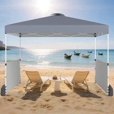 Portable Foldable Outdoor Patio Shelter Commercial Beach Party Event Tent Gray