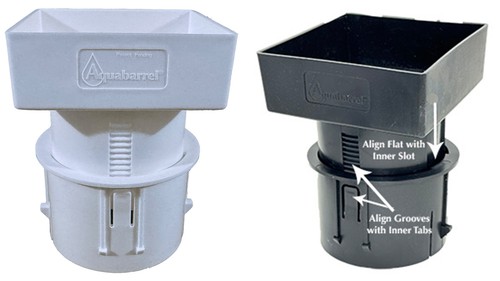 4x4x4 downspout adapter - 4x4x4,