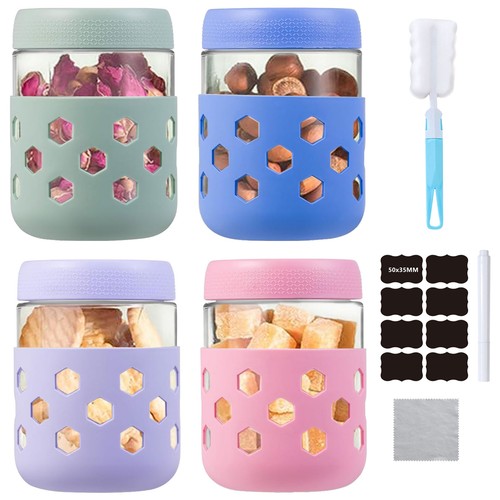 Glass storage jar cannister - storage,