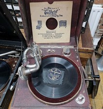 Antique Gilbert & Co. Portable Gramophone 