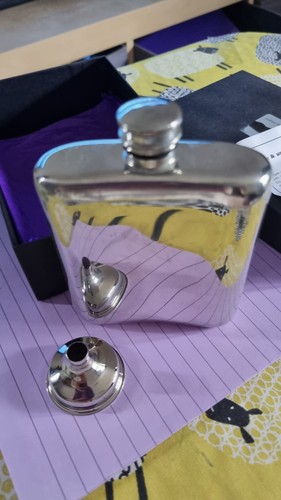 Genuine pewter hip flask made