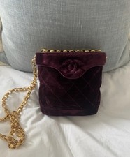 Chanel Vintage Velvet Burgundy
